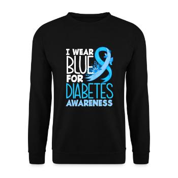 T1D Diabetes Typ 1 Diabetiker Geschenk - Unisex Pullover - Schwarz - Vorne - Alina (178cm) & Michal (187cm)
