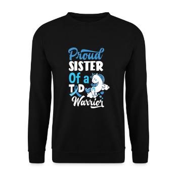 T1D Diabetes Typ 1 Diabetiker Geschenk - Unisex Pullover - Schwarz - Vorne - Alina (178cm) & Michal (187cm)