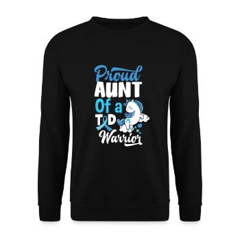 T1D Diabetes Typ 1 Diabetiker Geschenk - Unisex Pullover - Schwarz - Vorne - Alina (178cm) & Michal (187cm)