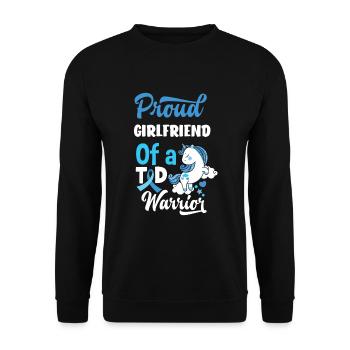 Cadeau pour diabétiques de type 1 pour diabétiques de type 1 - Sweat-shirt Unisexe - noir - Devant - Alina (178cm) & Michal (187cm)