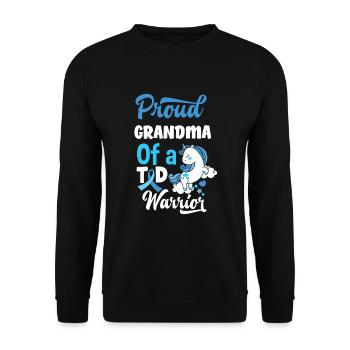 T1D Diabetes Typ 1 Diabetiker Geschenk - Unisex Pullover - Schwarz - Vorne - Alina (178cm) & Michal (187cm)