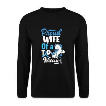 T1D Diabetes Type 1 Diabetic Gift - Unisex Sweatshirt - black - Front - Alina (178cm) & Michal (187cm)