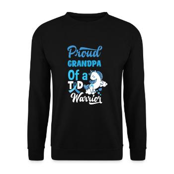 Cadeau pour diabétiques de type 1 pour diabétiques de type 1 - Sweat-shirt Unisexe - noir - Devant - Alina (178cm) & Michal (187cm)