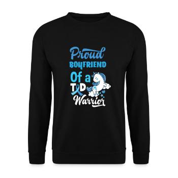 T1D Diabetes Typ 1 Diabetiker Geschenk - Unisex Pullover - Schwarz - Vorne - Alina (178cm) & Michal (187cm)