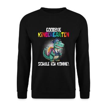 School child 2024 School enrolment 2024 Back to school - Unisex Sweatshirt - black - Front - Alina (178cm) & Michal (187cm)