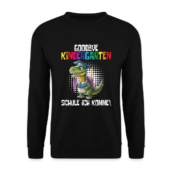 School child 2024 School enrolment 2024 Back to school - Unisex Sweatshirt - black - Front - Alina (178cm) & Michal (187cm)