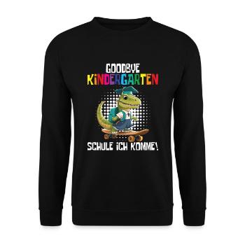 School child 2024 School enrolment 2024 Back to school - Unisex Sweatshirt - black - Front - Alina (178cm) & Michal (187cm)