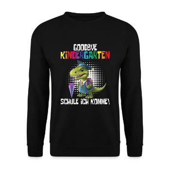 School child 2024 School enrolment 2024 Back to school - Unisex Sweatshirt - black - Front - Alina (178cm) & Michal (187cm)
