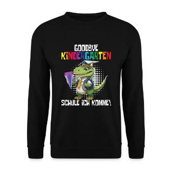 School child 2024 School enrolment 2024 Back to school - Unisex Sweatshirt - black - Front - Alina (178cm) & Michal (187cm)