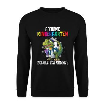 School child 2024 School enrolment 2024 Back to school - Unisex Sweatshirt - black - Front - Alina (178cm) & Michal (187cm)