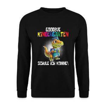School child 2024 School enrolment 2024 Back to school - Unisex Sweatshirt - black - Front - Alina (178cm) & Michal (187cm)