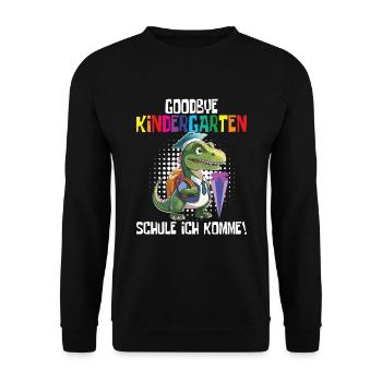 School child 2024 School enrolment 2024 Back to school - Unisex Sweatshirt - black - Front - Alina (178cm) & Michal (187cm)