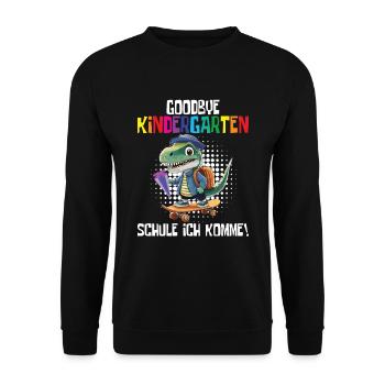 School child 2024 School enrolment 2024 Back to school - Unisex Sweatshirt - black - Front - Alina (178cm) & Michal (187cm)