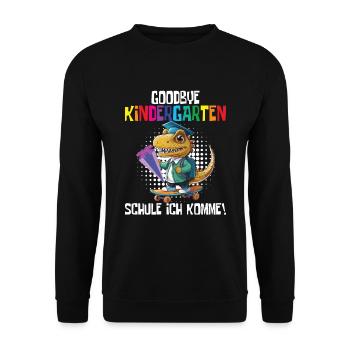 School child 2024 School enrolment 2024 Back to school - Unisex Sweatshirt - black - Front - Alina (178cm) & Michal (187cm)