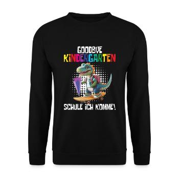 School child 2024 School enrolment 2024 Back to school - Unisex Sweatshirt - black - Front - Alina (178cm) & Michal (187cm)
