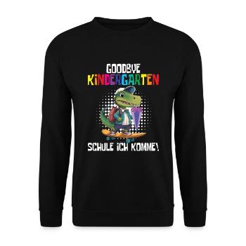 School child 2024 School enrolment 2024 Back to school - Unisex Sweatshirt - black - Front - Alina (178cm) & Michal (187cm)