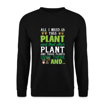 Jardinier, Jardinier, Jardinier, Jardinier Amateur, Plantes - Sweat-shirt Unisexe - noir - Devant - Alina (178cm) & Michal (187cm)