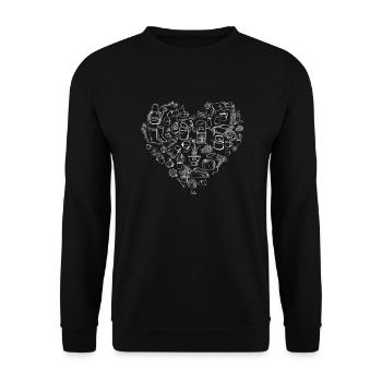 Jardinier, Jardinier, Jardinier, Jardinier Amateur, Plantes - Sweat-shirt Unisexe - noir - Devant - Alina (178cm) & Michal (187cm)