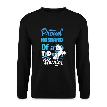 Cadeau pour diabétiques de type 1 pour diabétiques de type 1 - Sweat-shirt Unisexe - noir - Devant - Alina (178cm) & Michal (187cm)