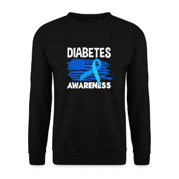 Cadeau pour diabétiques de type 1 pour diabétiques de type 1 - Sweat-shirt Unisexe - noir - Devant - Alina (178cm) & Michal (187cm)