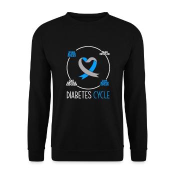 Cadeau pour diabétiques de type 1 pour diabétiques de type 1 - Sweat-shirt Unisexe - noir - Devant - Alina (178cm) & Michal (187cm)