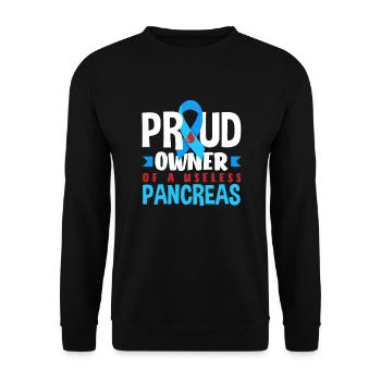 T1D Diabetes Typ 1 Diabetiker Geschenk - Unisex Pullover - Schwarz - Vorne - Alina (178cm) & Michal (187cm)