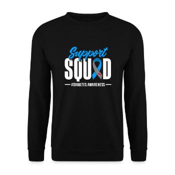 T1D Diabetes Typ 1 Diabetiker Geschenk - Unisex Pullover - Schwarz - Vorne - Alina (178cm) & Michal (187cm)