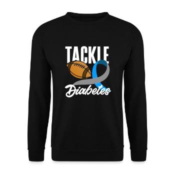T1D Diabetes Type 1 Diabetic Gift - Unisex Sweatshirt - black - Front - Alina (178cm) & Michal (187cm)