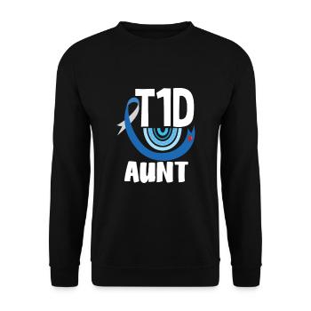Cadeau pour diabétiques de type 1 pour diabétiques de type 1 - Sweat-shirt Unisexe - noir - Devant - Alina (178cm) & Michal (187cm)