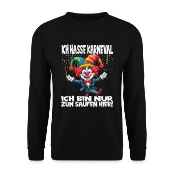 Carnival Costume Carnival Carnival - Unisex Sweatshirt - black - Front - Alina (178cm) & Michal (187cm)