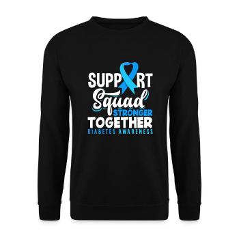 T1D Diabetes Type 1 Diabetic Gift - Unisex Sweatshirt - black - Front - Alina (178cm) & Michal (187cm)
