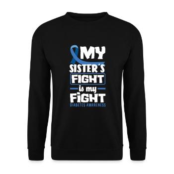 T1D Diabetes Typ 1 Diabetiker Geschenk - Unisex Pullover - Schwarz - Vorne - Alina (178cm) & Michal (187cm)