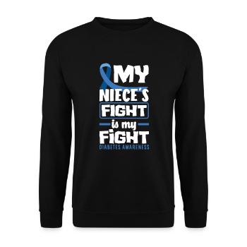 T1D Diabetes Typ 1 Diabetiker Geschenk - Unisex Pullover - Schwarz - Vorne - Alina (178cm) & Michal (187cm)
