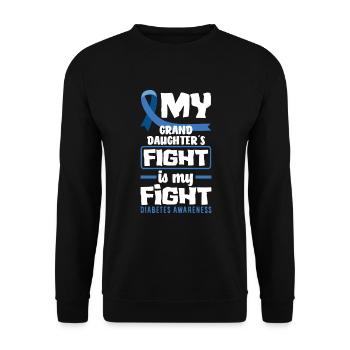 Cadeau pour diabétiques de type 1 pour diabétiques de type 1 - Sweat-shirt Unisexe - noir - Devant - Alina (178cm) & Michal (187cm)