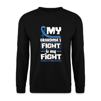 Cadeau pour diabétiques de type 1 pour diabétiques de type 1 - Sweat-shirt Unisexe - noir - Devant - Alina (178cm) & Michal (187cm)