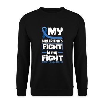 Cadeau pour diabétiques de type 1 pour diabétiques de type 1 - Sweat-shirt Unisexe - noir - Devant - Alina (178cm) & Michal (187cm)
