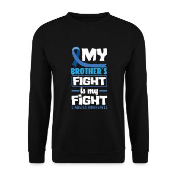 T1D Diabetes Type 1 Diabetic Gift - Unisex Sweatshirt - black - Front - Alina (178cm) & Michal (187cm)