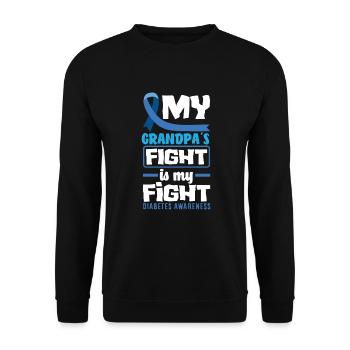 T1D Diabetes Typ 1 Diabetiker Geschenk - Unisex Pullover - Schwarz - Vorne - Alina (178cm) & Michal (187cm)