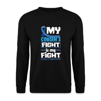 Cadeau pour diabétiques de type 1 pour diabétiques de type 1 - Sweat-shirt Unisexe - noir - Devant - Alina (178cm) & Michal (187cm)