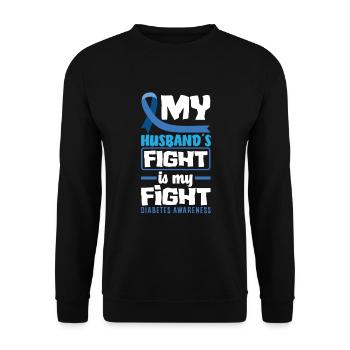T1D Diabetes Type 1 Diabetic Gift - Unisex Sweatshirt - black - Front - Alina (178cm) & Michal (187cm)