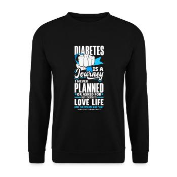 T1D Diabetes Typ 1 Diabetiker Geschenk - Unisex Pullover - Schwarz - Vorne - Alina (178cm) & Michal (187cm)