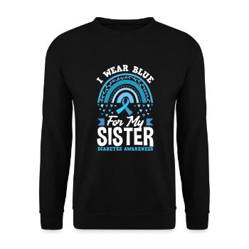 T1D Diabetes Typ 1 Diabetiker Geschenk - Unisex Pullover - Schwarz - Vorne - Alina (178cm) & Michal (187cm)