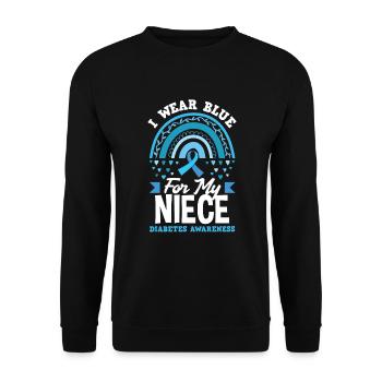 Cadeau pour diabétiques de type 1 pour diabétiques de type 1 - Sweat-shirt Unisexe - noir - Devant - Alina (178cm) & Michal (187cm)