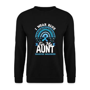 T1D Diabetes Type 1 Diabetic Gift - Unisex Sweatshirt - black - Front - Alina (178cm) & Michal (187cm)