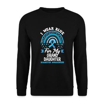 T1D Diabetes Type 1 Diabetic Gift - Unisex Sweatshirt - black - Front - Alina (178cm) & Michal (187cm)