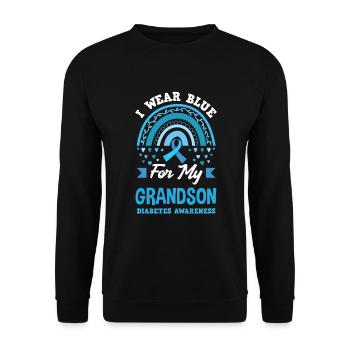 T1D Diabetes Typ 1 Diabetiker Geschenk - Unisex Pullover - Schwarz - Vorne - Alina (178cm) & Michal (187cm)