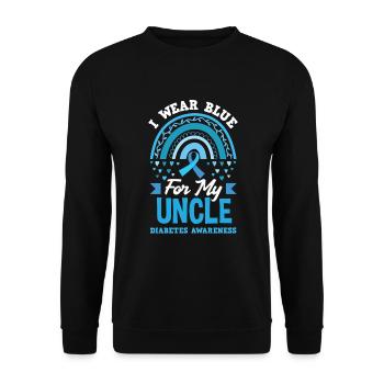 T1D Diabetes Typ 1 Diabetiker Geschenk - Unisex Pullover - Schwarz - Vorne - Alina (178cm) & Michal (187cm)