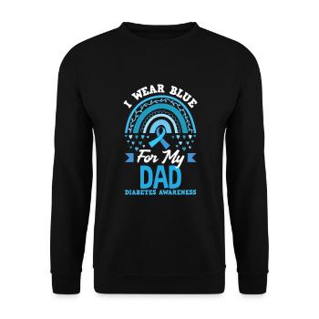 T1D Diabetes Type 1 Diabetic Gift - Unisex Sweatshirt - black - Front - Alina (178cm) & Michal (187cm)