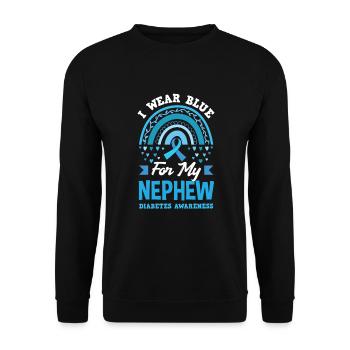 T1D Diabetes Type 1 Diabetic Gift - Unisex Sweatshirt - black - Front - Alina (178cm) & Michal (187cm)
