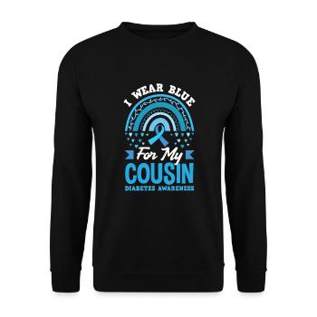 T1D Diabetes Typ 1 Diabetiker Geschenk - Unisex Pullover - Schwarz - Vorne - Alina (178cm) & Michal (187cm)